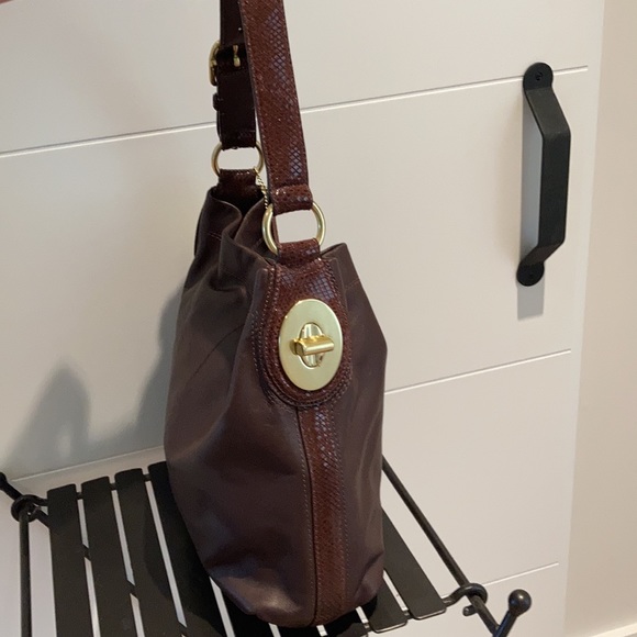 Coach hobo bag rich chocolate brn lthr 13.5hx13w - Picture 5 of 12